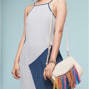 Anthropologie Sunday In Brooklyn Gray Blue Pleated Dress